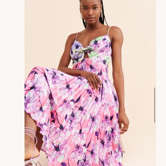 Anthropologie Delfi Quinn Pleated Dress Size M - Picture 1 of 6